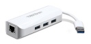 Trendnet adapter USB 3.0 to 1x Gbit Ethernet Adapter and 3x USB 3.0, valge