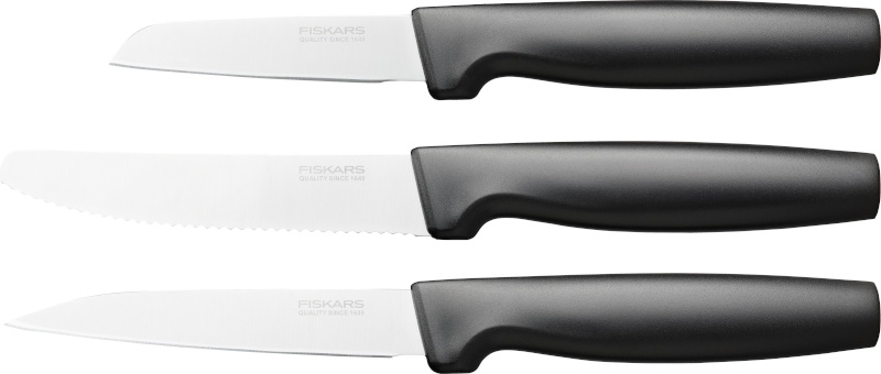 Fiskars nugade komplekt Functional Form Knife Set, 3tk, must