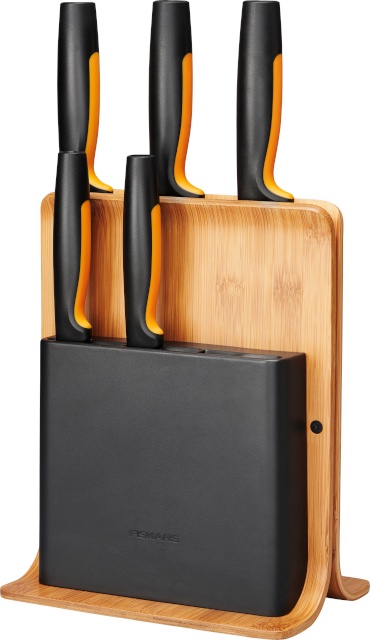 Fiskars nugade komplekt hoidjaga Functional Form Knife Case, 5tk, pruun/must