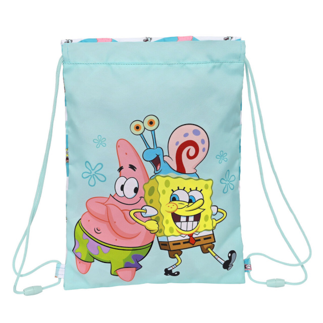 Spongebob paeltega seljakott Stay positive sinine valge 26x34x1cm
