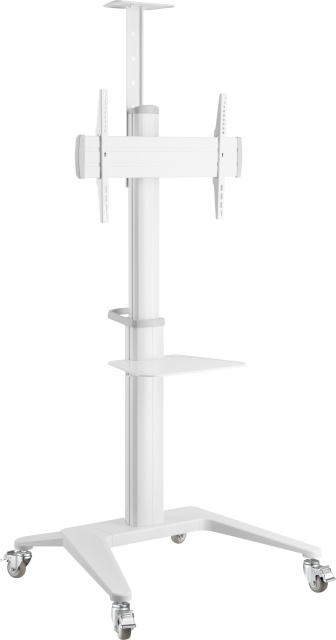 Mozi põrandakinnitus TTV12-2 ratastel, 37-70" ekraanidele, valge