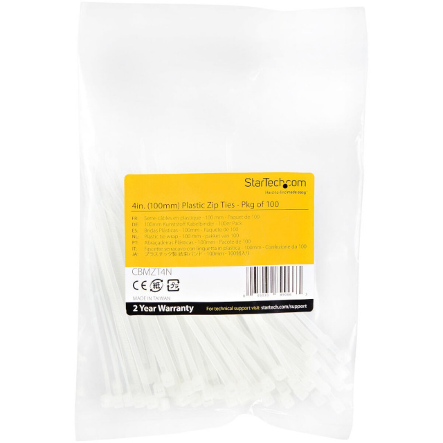 Startech Nailonist Kaablikinnitused CBMZT4N valge
