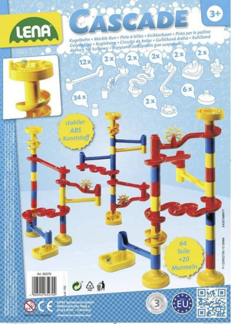 Lena kuulirada Cascade Marble Run with 20 Balls 