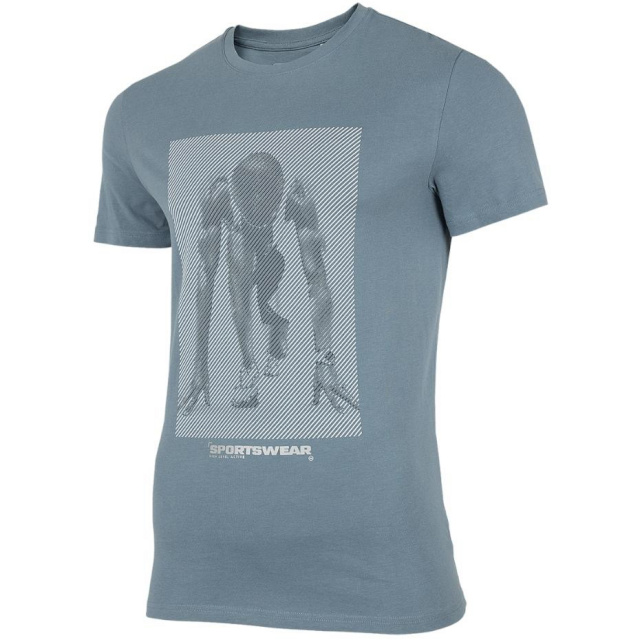 4F T-särk meestele Denim H4Z22 TSM035 32S suurus M