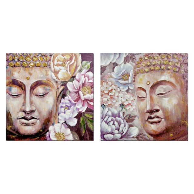 DKD Home Decor maal Buddha 80x3x80cm Idamaine (2tk)