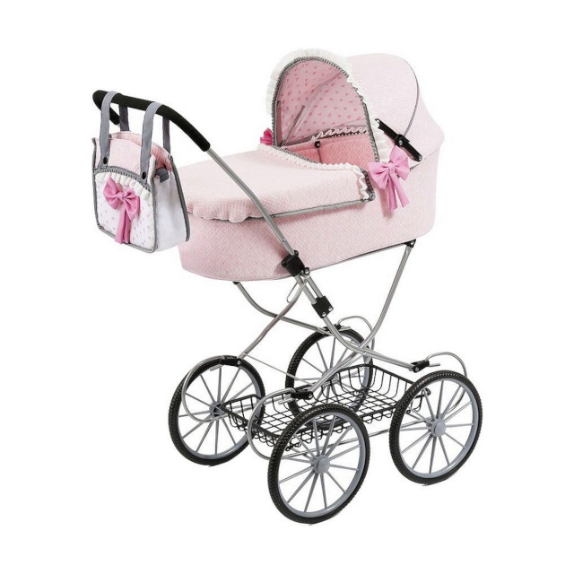 Reig nukukäru Dolls Pram roosa 64cm