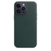 Apple kaitsekest iPhone 14 Pro Max Leather Case with MagSafe Forest Green, tumeroheline