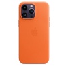 Apple kaitsekest iPhone 14 Pro Max Leather Case with MagSafe Orange, oranž