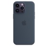 Apple kaitsekest iPhone 14 Pro Max Silicone Case with MagSafe Storm Blue, tumesinine