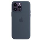 Apple kaitsekest iPhone 14 Pro Max Silicone Case with MagSafe Storm Blue, tumesinine