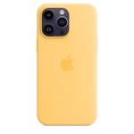 Apple kaitsekest iPhone 14 Pro Max Silicone Case with MagSafe Sunglow, kollane