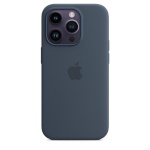 Apple kaitsekest iPhone 14 Pro Silicone Case with MagSafe Storm Blue, tumesinine