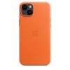 Apple kaitsekest iPhone 14 Plus Leather Case with MagSafe Orange, oranž