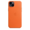 Apple kaitsekest iPhone 14 Plus Leather Case with MagSafe Orange, oranž