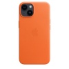 Apple kaitsekest iPhone 14 Leather Case with MagSafe Orange, oranž
