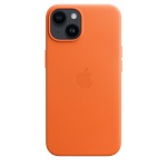 Apple kaitsekest iPhone 14 Leather Case with MagSafe Orange, oranž