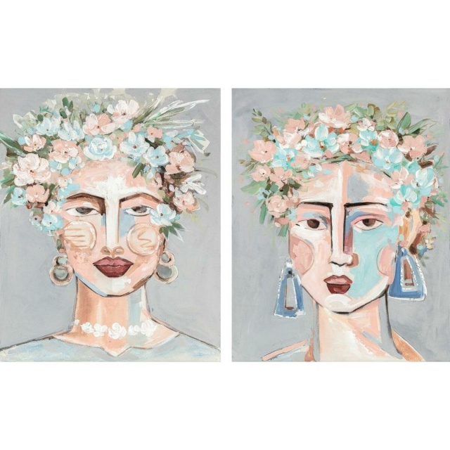 DKD Home Decor Kangas lilled Kaasaegne 80x3,7x100cm (2tk)