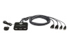 Aten switch 2-Port USB Full HD HDMI Cable KVM CS22HF, must