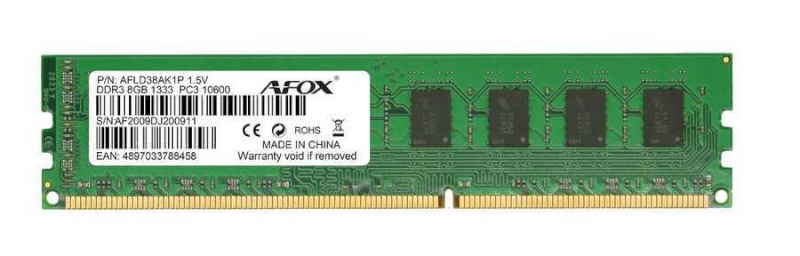 Afox mälu DDR3 8GB 1333MHz UDIMM