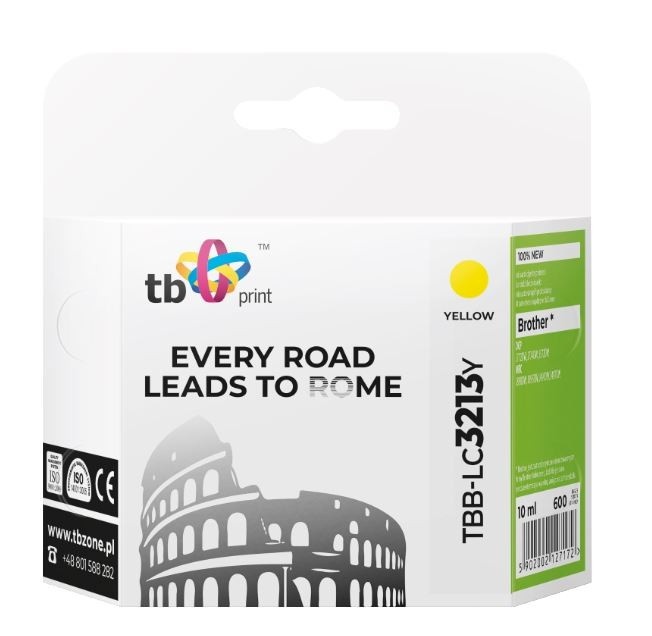 TB Print tindikassett Brother DCPJ722 DW TBB-LC3213Y, kollane