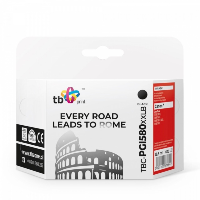 TB Print tindikassett Canon PGi-580XXL TBC-PGI580XXLB, must