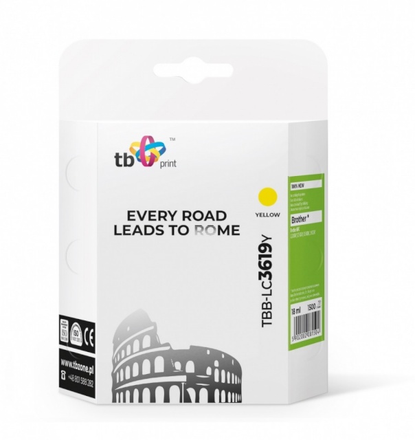 TB Print tindikassett Brother MFC-J23 30DW TBB-LC3619Y, kollane