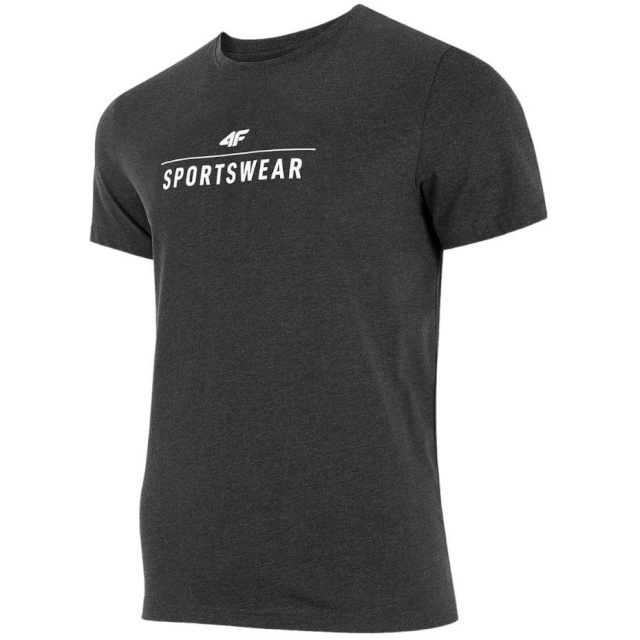 4F T-särk meestele tumehall H4Z22 TSM354 23M suurus S