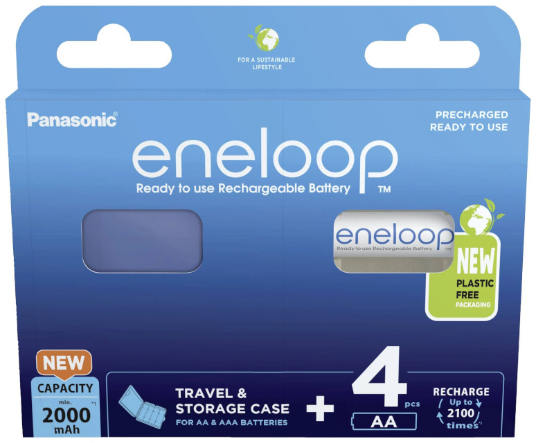 Panasonic akud eneloop BK-3MCDEC4BE, AA 2000mAh, 4tk