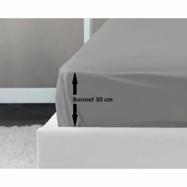 Lovely Home kummiga voodilina helehall (160 x 200)