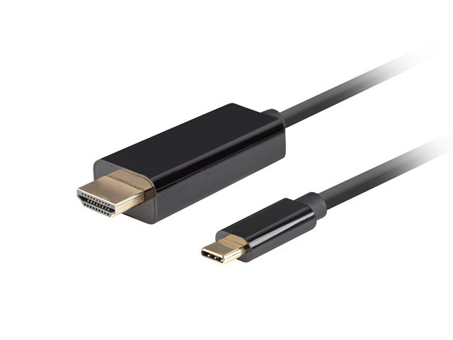 Lanberg kaabel Cable USB-CM->HDMIM, 4K, 60HZ, must, 1.8m