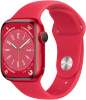 Apple Watch Series 8 GPS 45mm (PRODUCT) RED, punane Aluminium Case with (PRODUCT) RED, punane Sport Band - Regular