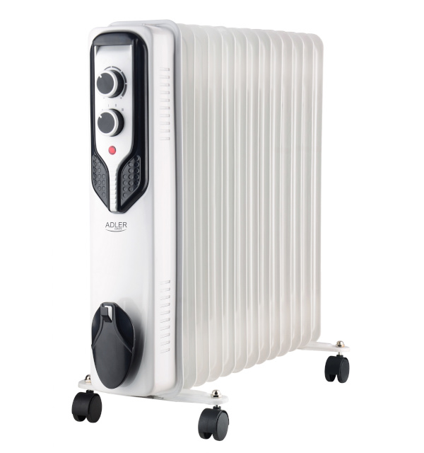 Adler õliradiaator AD 7818 Oil-Filled Radiator 13 Ribs, valge