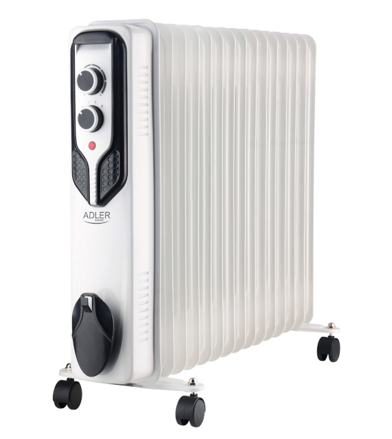 Adler õliradiaator AD 7819 Oil-Filled Radiator 15 Ribs, valge