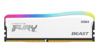 Kingston mälu DDR4 Fury Beast RGB 16GB(1*16GB)/3600 CL17, valge