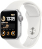 Apple Watch SE (2022) GPS 40mm Silver Aluminium Case with White Sport Band - Regular