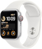 Apple Watch SE (2022) GPS + Cellular 40mm Silver Aluminium Case with White Sport Band - Regular