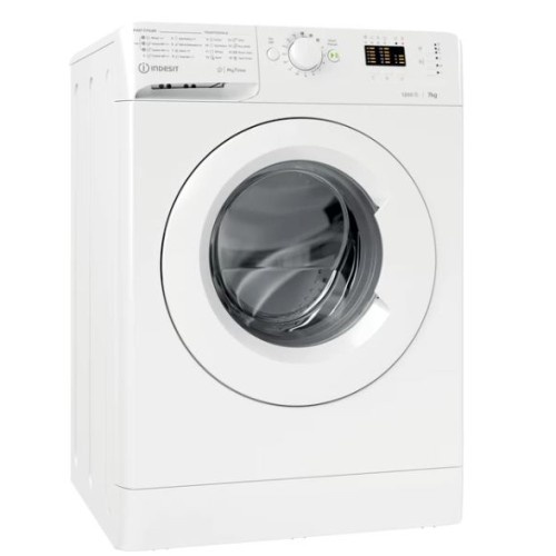 Indesit pesumasin MTWA71252WEE eestlaetav, 7kg, 1200 p/min, inverter, must luuk