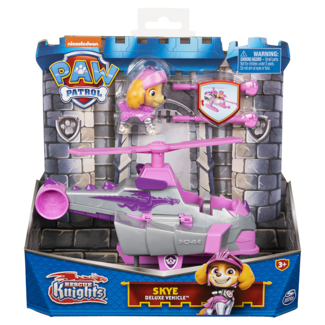 Paw Patrol sõiduk mängufiguuriga Rescue Knights Skye Deluxe Vehicle, 6063586