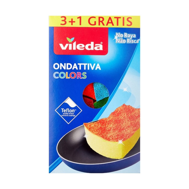 Vileda puhatussvamm Pur Active Colors, 4-osaline