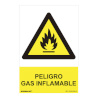 16034 Märk Normaluz Peligro Gas Inflamable PVC (30x40cm)
