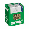 16035 Screw Box SPAX Yellox Puit Lame pea 75 Tükid, osad 5x50mm