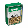 16035 Screw Box SPAX Yellox Puit Lame pea 50 Tükid, osad 4x35mm