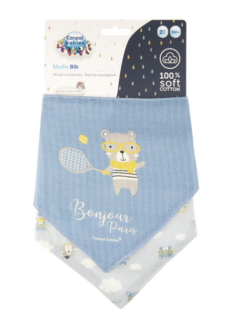 Canpol BABIES pudipõll BONJOUR PARIS, 0m+, 2 vnt., sinine, 26/900_blu