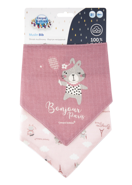 Canpol BABIES pudipõll BONJOUR PARIS, 0m+, 2 vnt., roosa, 26/900_pin