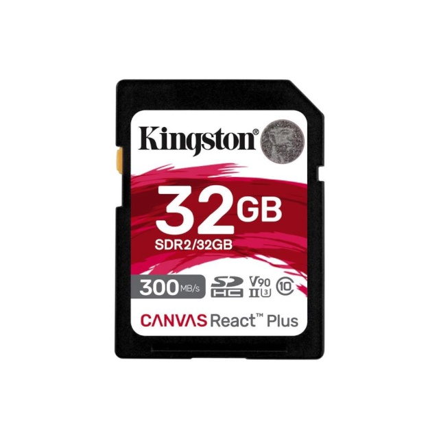 Kingston mälukaart SDHC 32GB Canvas React Plus 300/260 UHS-II U3