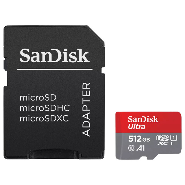 SanDisk mälukaart microSDXC Ultra 512GB 150MB/s Class 10 + adapter