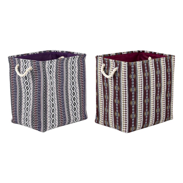 DKD Home Decor dekoratiivne karp Polüester Indiaan EVA Kumm 40x30x40cm 2tk