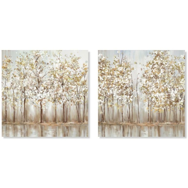DKD Home Decor Kangas Puud Traditsiooniline 90x2x90cm (2tk)