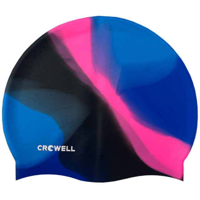 Crowell ujumismüts Swimming Silicone Multi Flame sinine-roosa-must 17