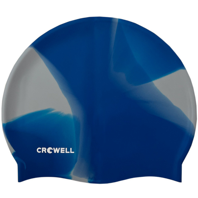 Crowell ujumismüts Swimming Silicone Multi Flame sinine-hall 19